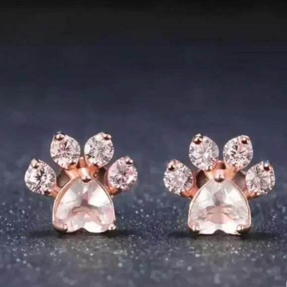 NEW 18K ROSE GOLD EARRINGS, BEAUTIFUL EARRINGS, CUTE EARRINGS. - Picture 5 of 5